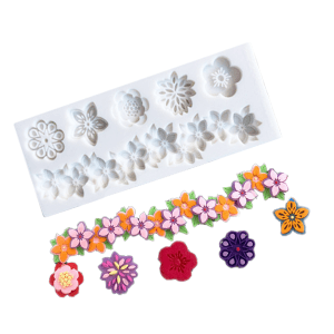 Molde de Silicona Borde Floral