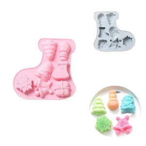 Molde de Silicona Bota Navidad