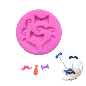 Molde de Silicona Fondant Corbatas y Bigotes