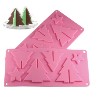 Molde de Silicona Para Chocolate Árbol 3D