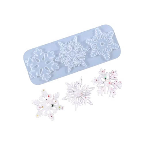 Molde de Silicona Copo Nieve de Navidad