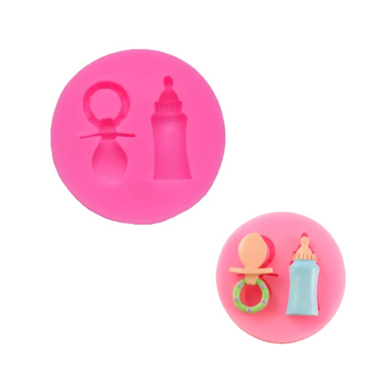Molde de Silicona Fondant Biberón y Chupón
